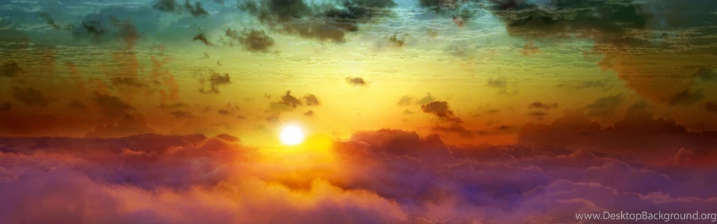 Download Wallpapers 3840x1200 Moon, Sun, Decline, Evening, Merge ...
