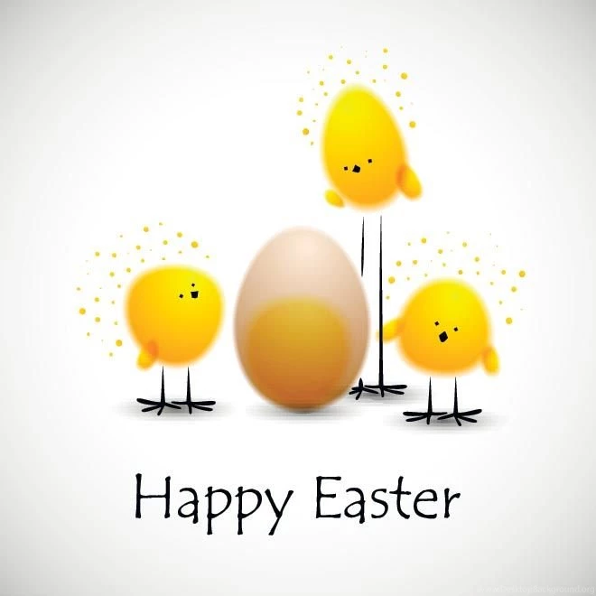 Free Vector Egg With Chicks Happy Easter Greeting Card