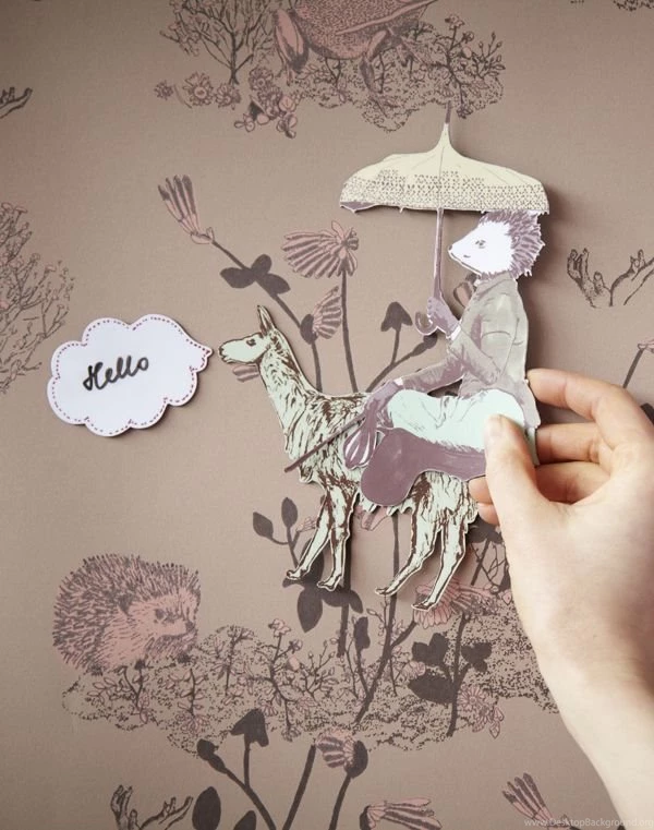 Magnetic Woodlands Wallpapers   Brown Pink — Sian Zeng