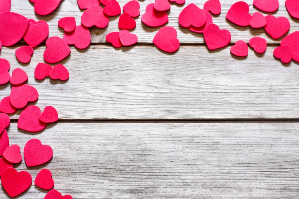 Heart, Pattern, Pink, Love, Wooden, Background, Hd