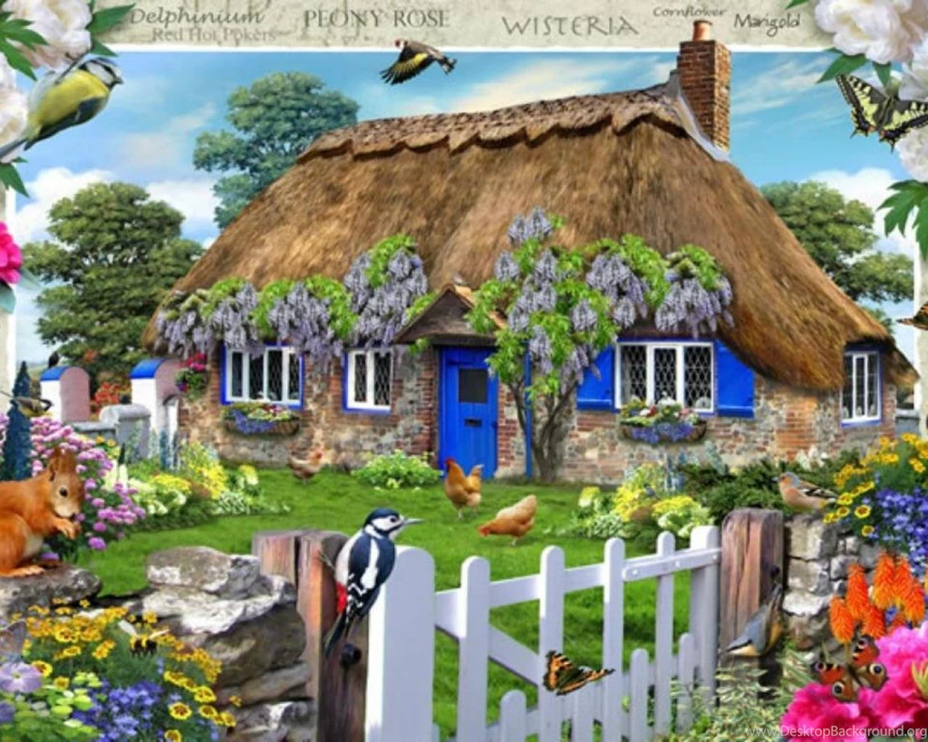 Wisteria Cottage Wallpapers   (