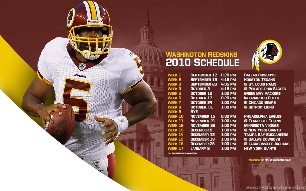 NFL Wallpapers Zone: Washington Redskins 2010 Schedule Wallpapers ...