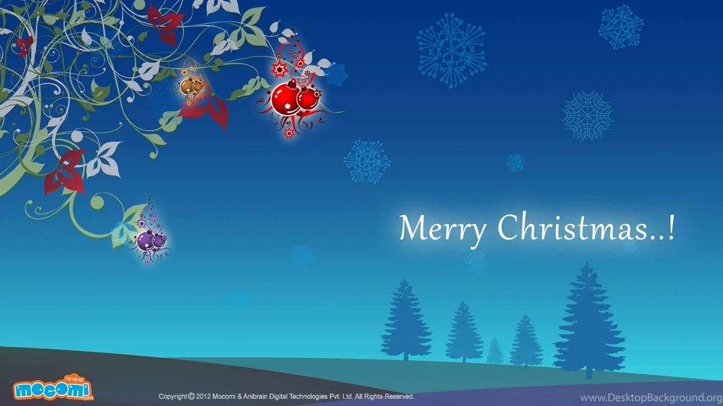 Christmas Trees And Snow Desktop Wallpapers For Kids