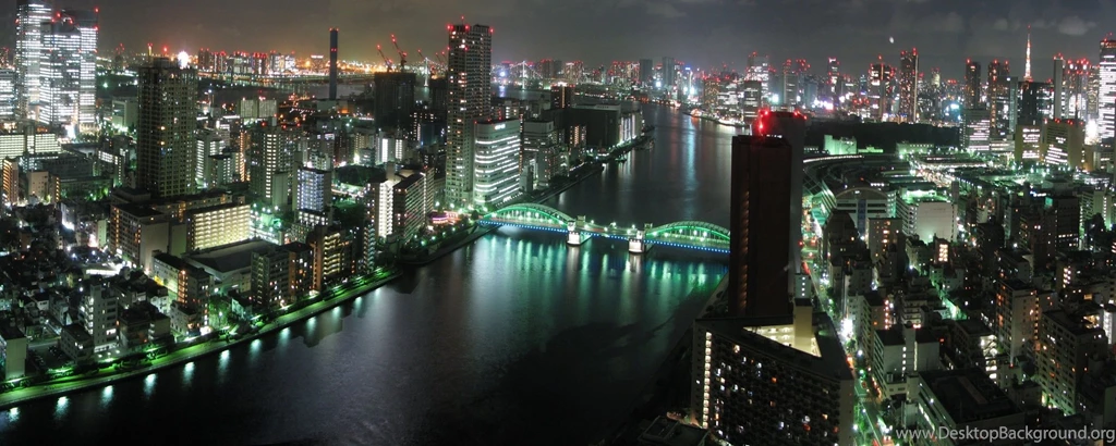 Tokyo Panorama Dual Monitor Wallpapers