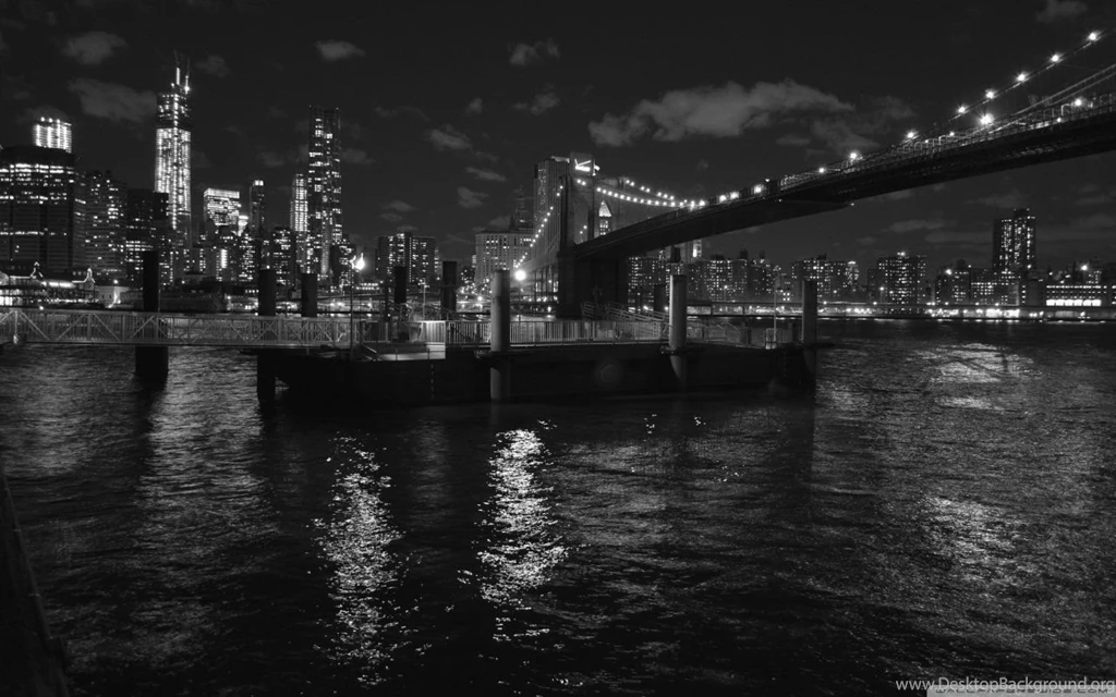 Download Dessus Une Pont Debrooklyn New Yorken Noir Blanc ...