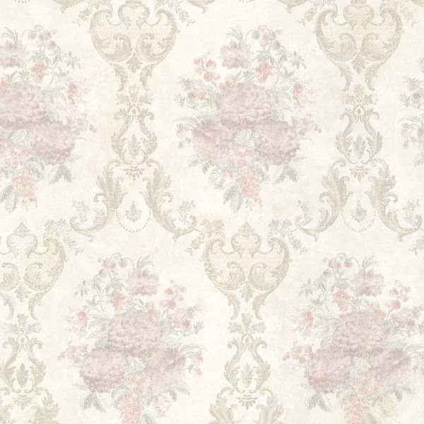 Dutchess Blush Floral Damask Wallpapers Bolt   Traditional ...