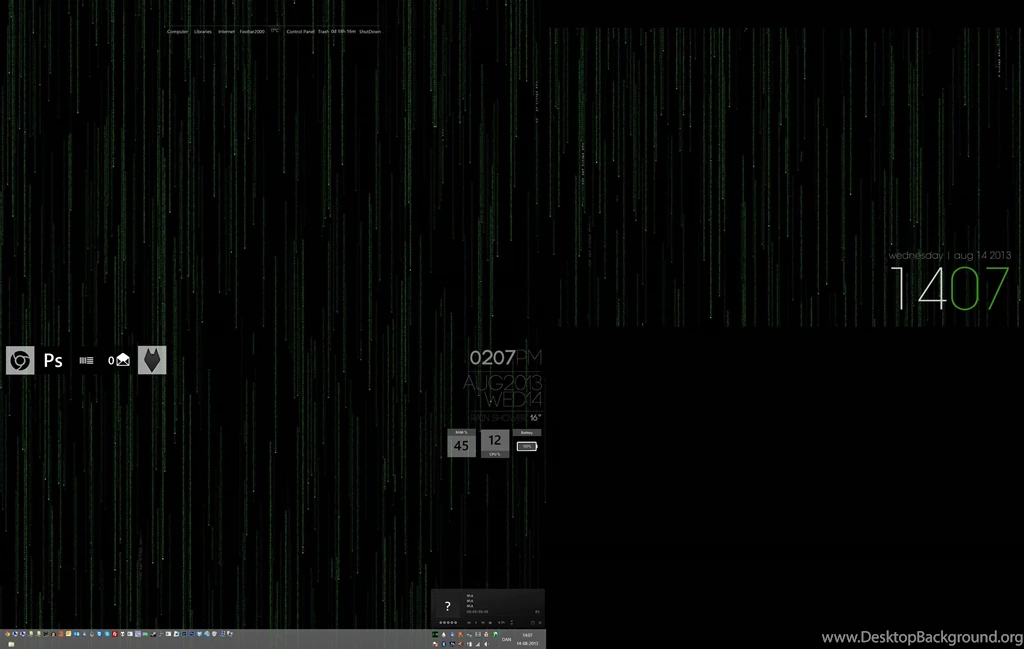 My Matrix Setup (Yes The Wallpapers Is Moving) [win8] : Customization