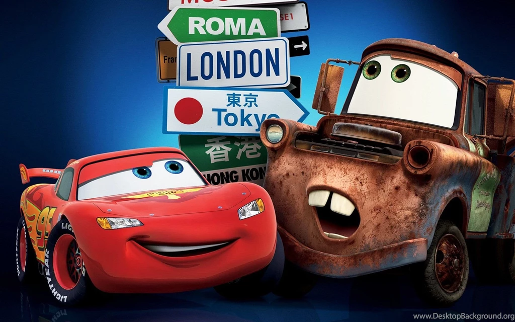 Lightning McQueen Mater Cars Cartoon Wallpapers