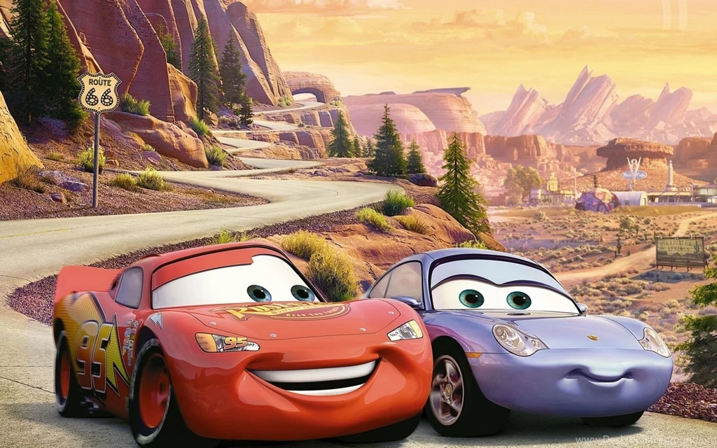 Lightning McQueen And Mater And Sally Wallpaper.