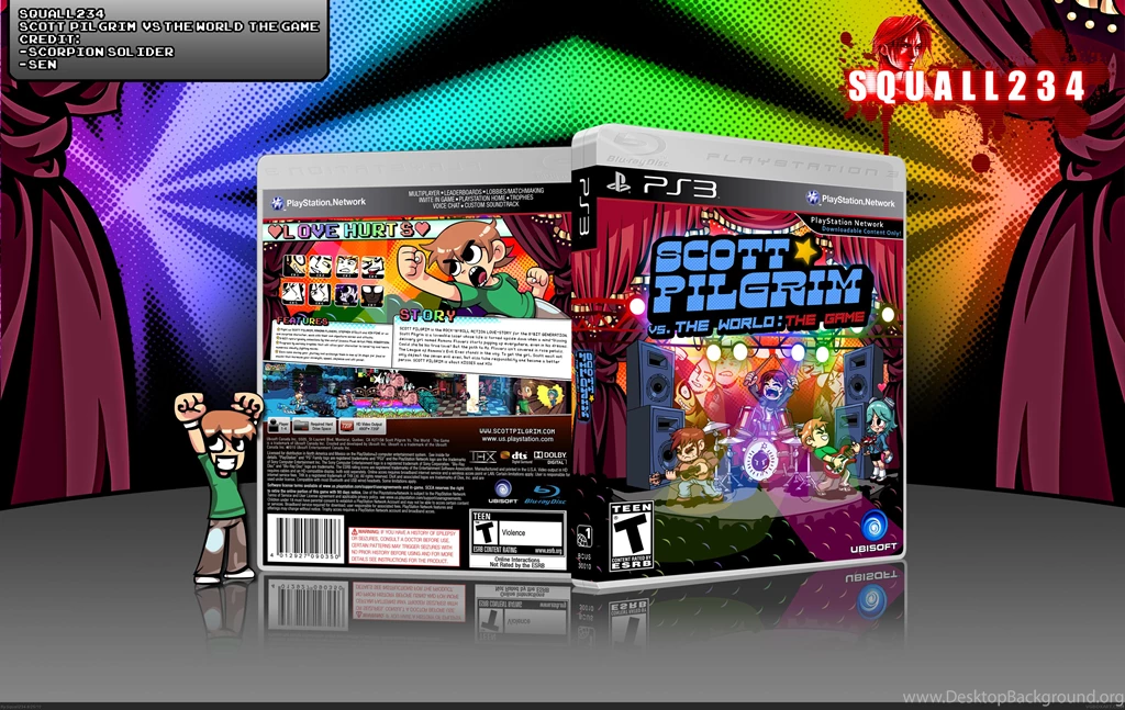 Scott Pilgrim VS. The World : The Game PlayStation 3 Box Art Cover ...