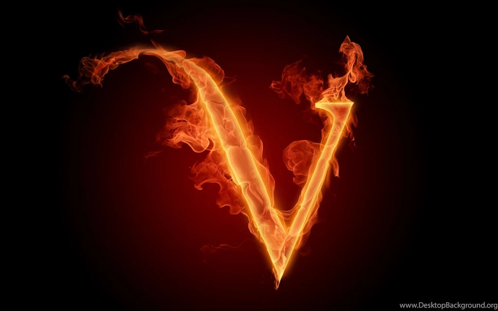 The Fiery English Alphabet Picture V Wallpapers HD Wallpapers 73637