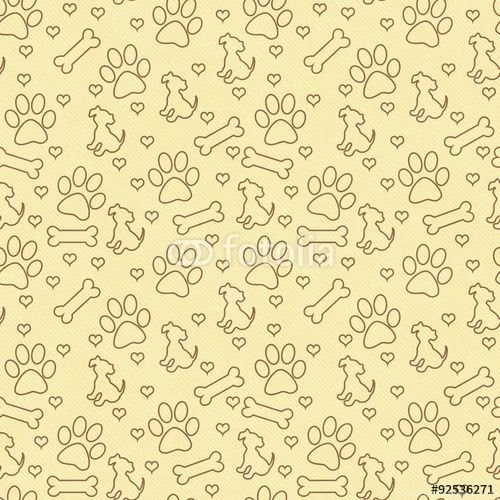 Brown And White Dog Paw Prints Tile Pattern Repeat Backgrounds ...