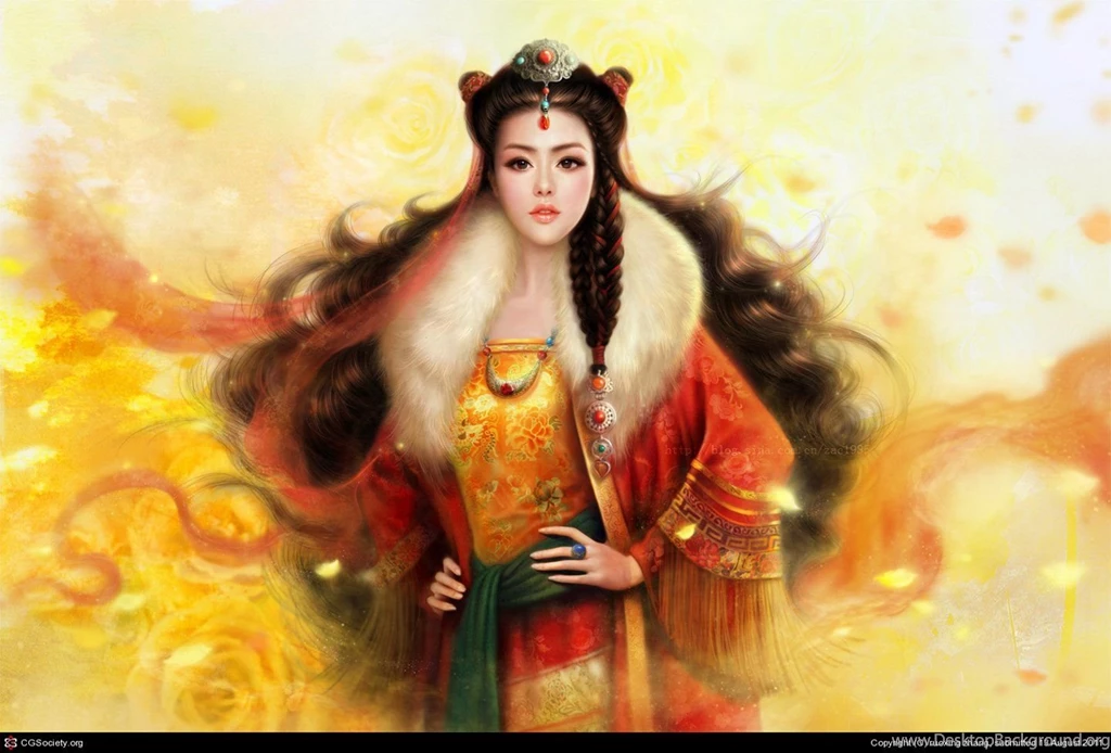 Fantasy Girl Beautiful Princess Long Hair Wallpapers