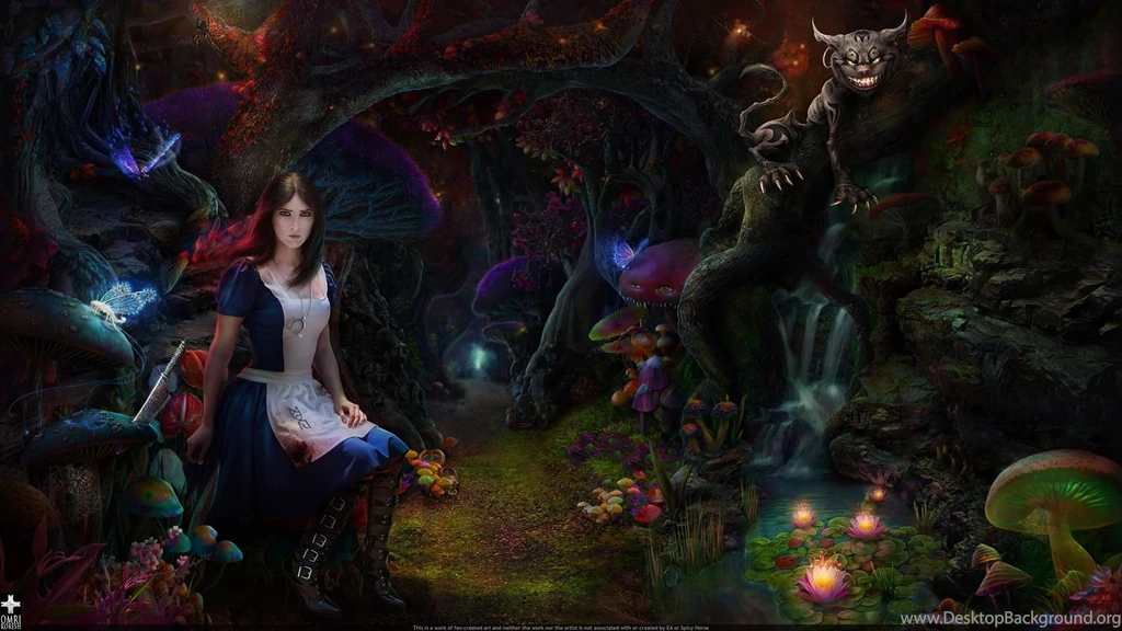 Alice, Cheshire Cat, Forests, American McGees Alice :: Wallpapers
