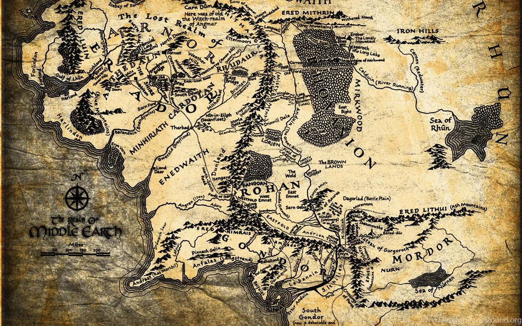 The Lord Of The Rings Fantasy Map Lotr Wallpapers