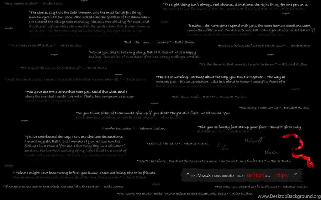 Twilight Wallpapers Twilight Quotes Wallpapers (4266343) Fanpop