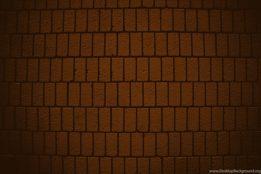 Dark Orange Brick Wall Texture With Vertical Bricks Picture