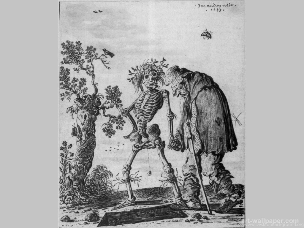 The Death And The Old Man , Van De Velde Jan Wallpapers
