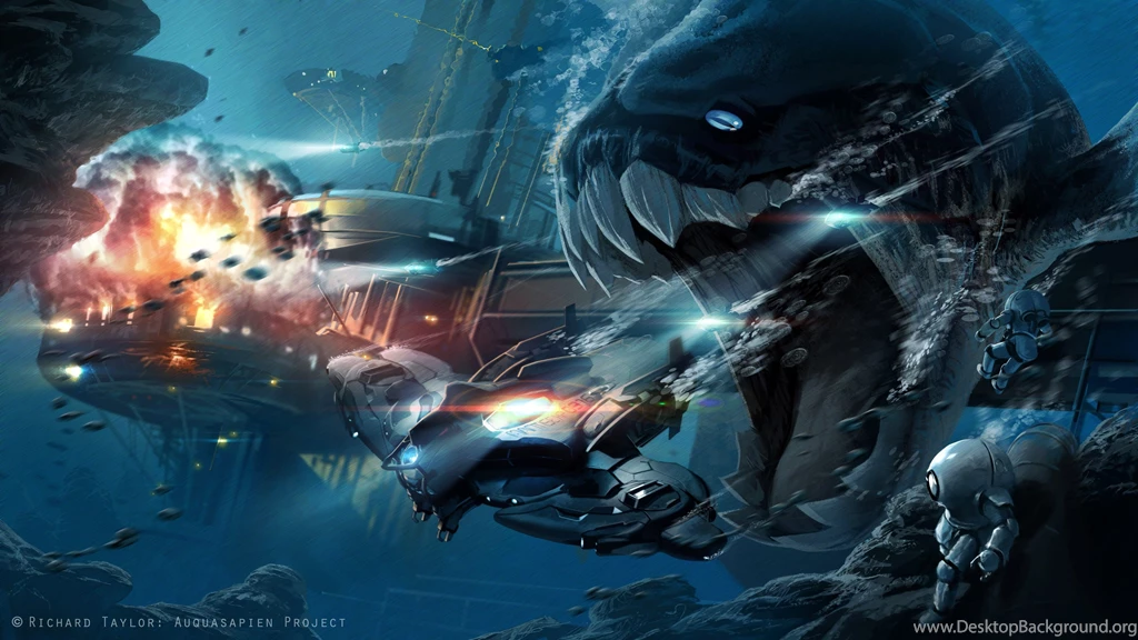 Monsters, Deep Sea, Science Fiction, Artwork, Underwater :: Wallpapers