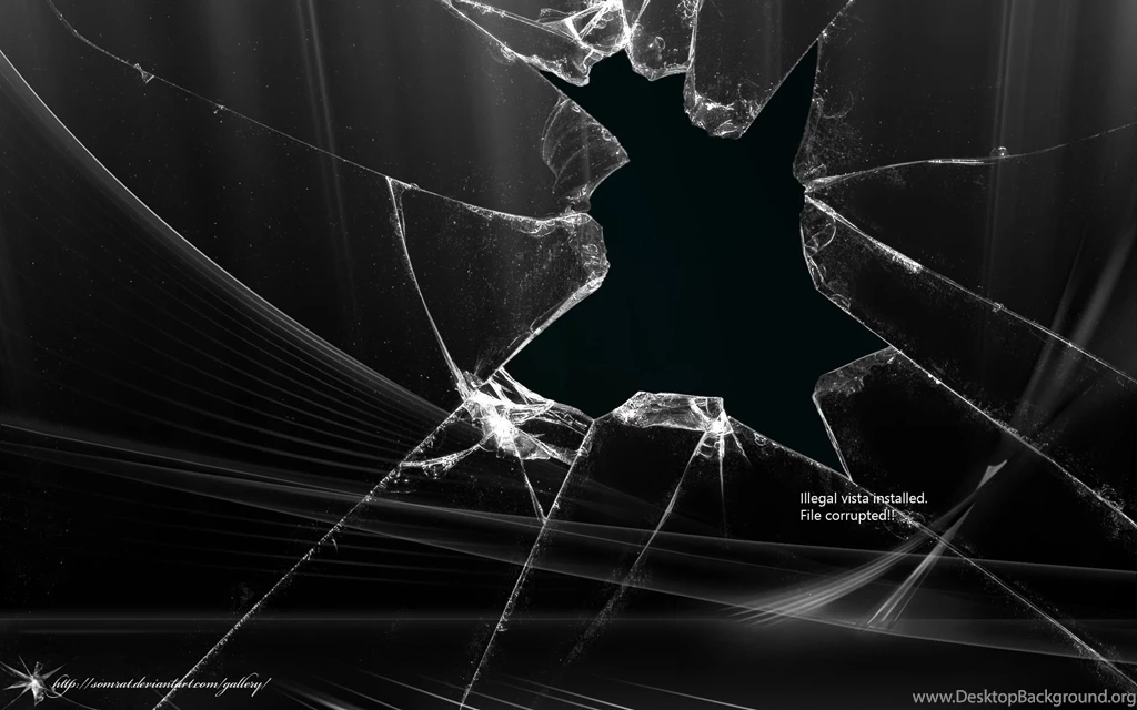 Warnin, Vista, Black, Broken, Background, Art, Somrat (