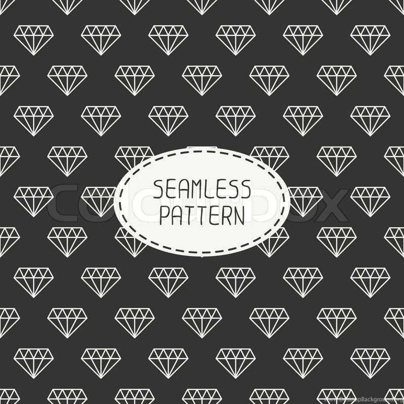 Vector Seamless Retro Pattern With Vintage Hipster Diamond. For ...