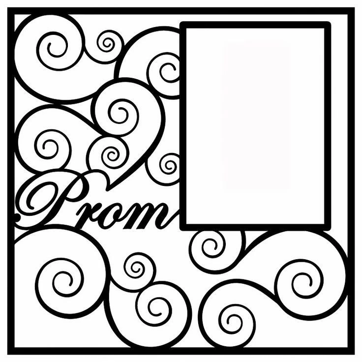 Prom Scrapbooking Die Cut Overlay