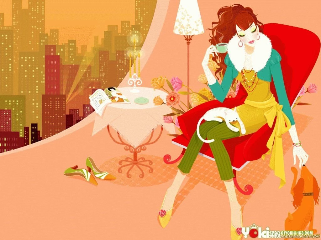 Wallpapers Girls Fashion Korean Illustration Girl Cool 1024x768 ...