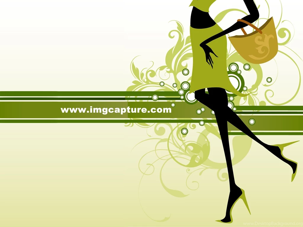 Green Fashion Pattern Girl Wallpapers