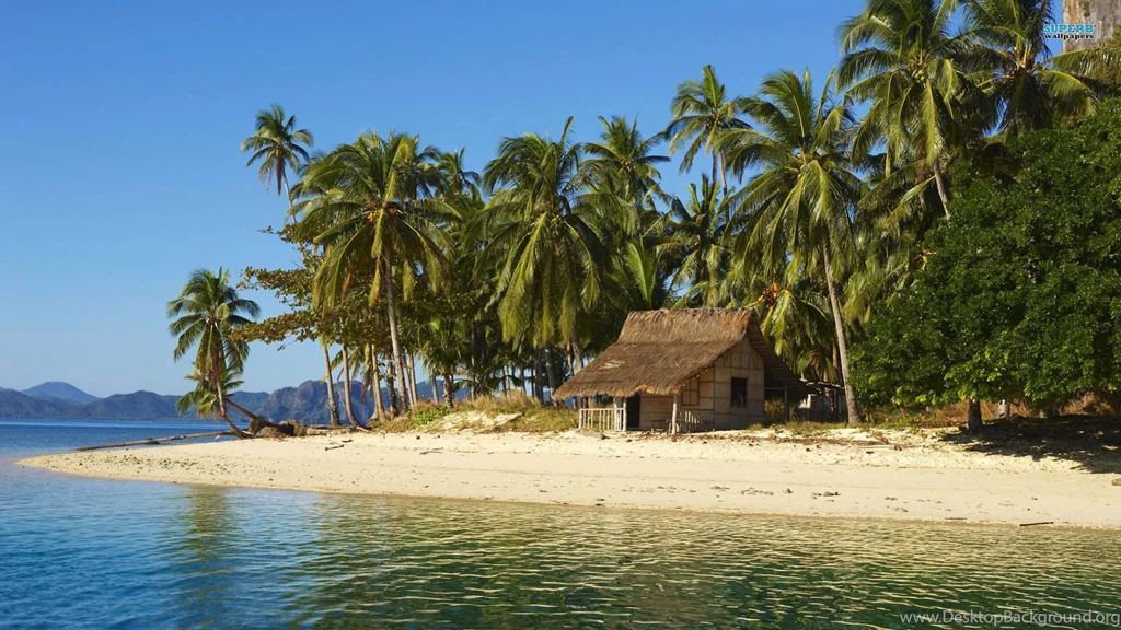 Beach House On Tropical Island HD Wallpapers