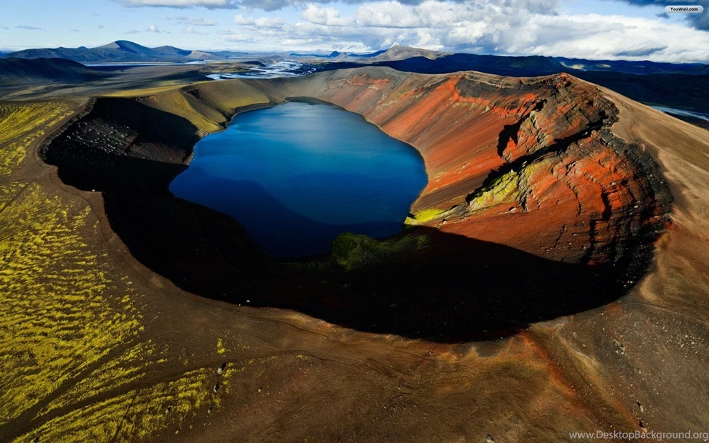 YouWall   Lake Within Volcano Wallpapers   Wallpaper,wallpapers ...