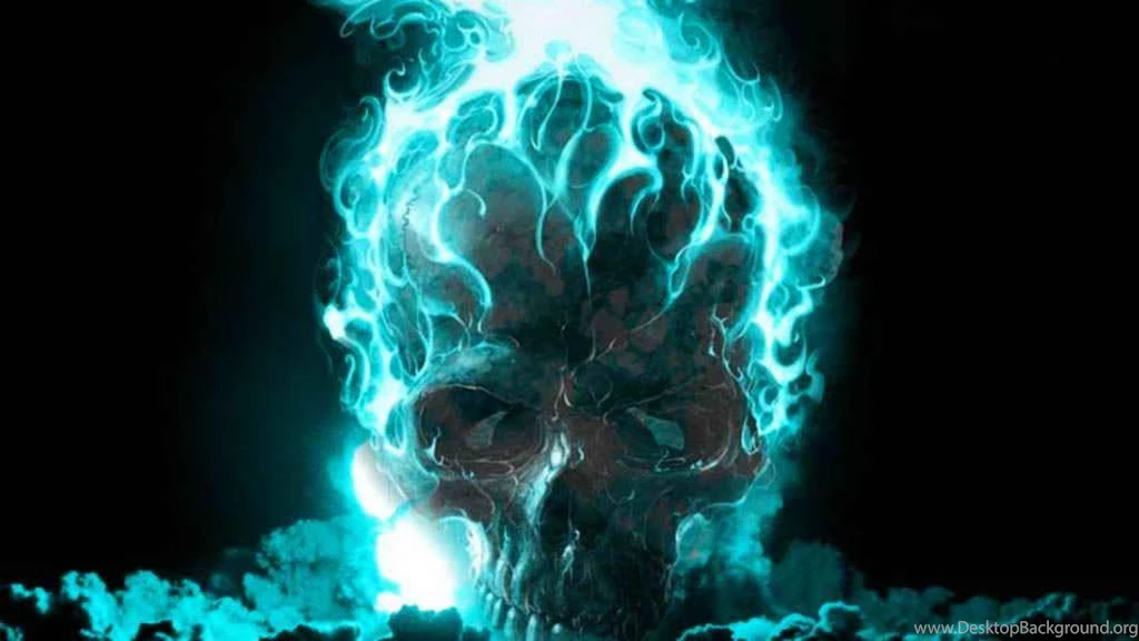 BLUE FLAMES WALLPAPER (