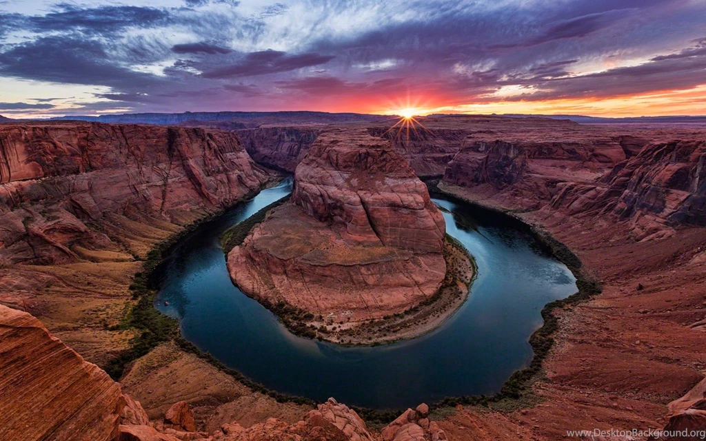 Free Horse Shoe Bend Sunset Desktop Backgrounds To Download ...