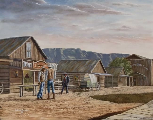 Showdown, Original Oil Painting, Old West, Colorado