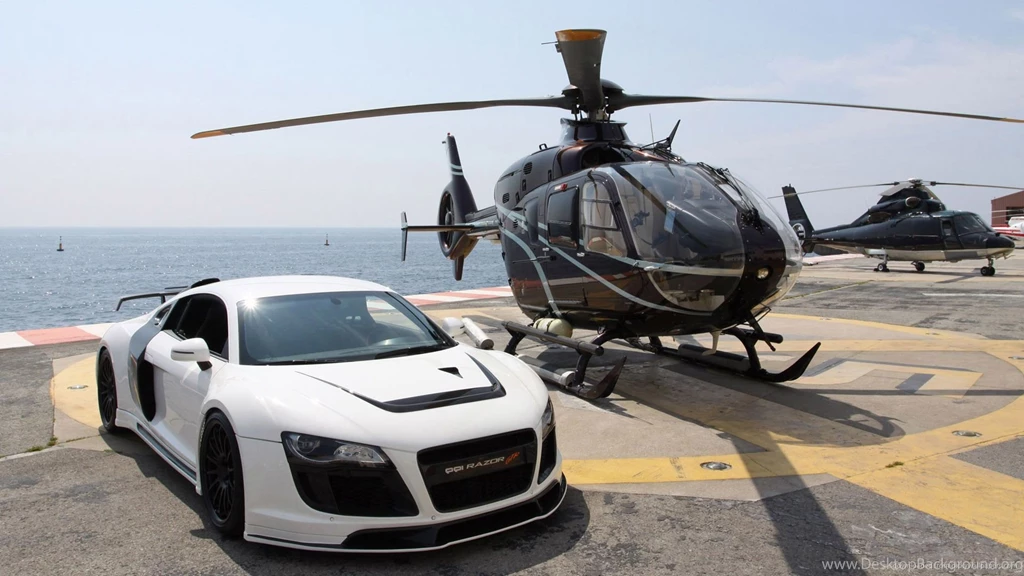 HD Audi R8 RAZOR GTR And A Helicopter Wallpapers