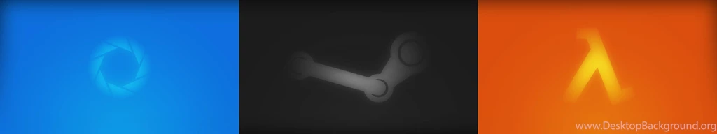 Triple Monitor Orange Box themed Wallpaper. Hail Valve. [5760x1080 ...
