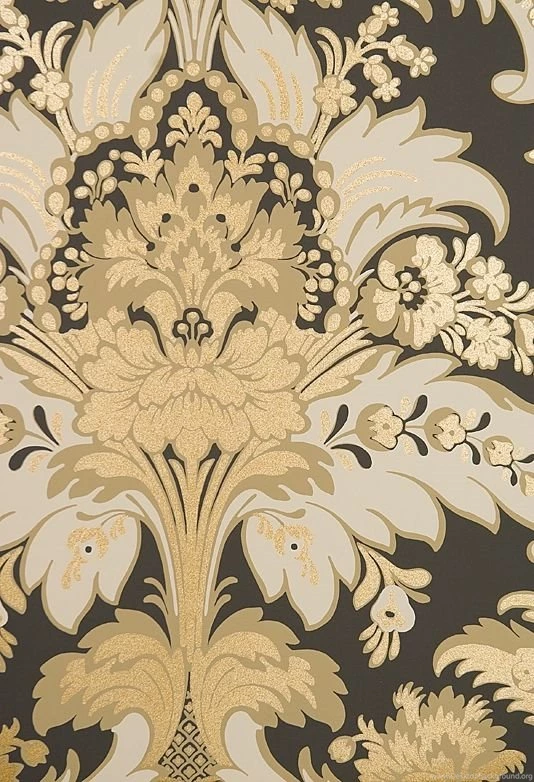 Aldwych Damask Wallpapers Chocolate, Cappuccino And Cream Damask ...