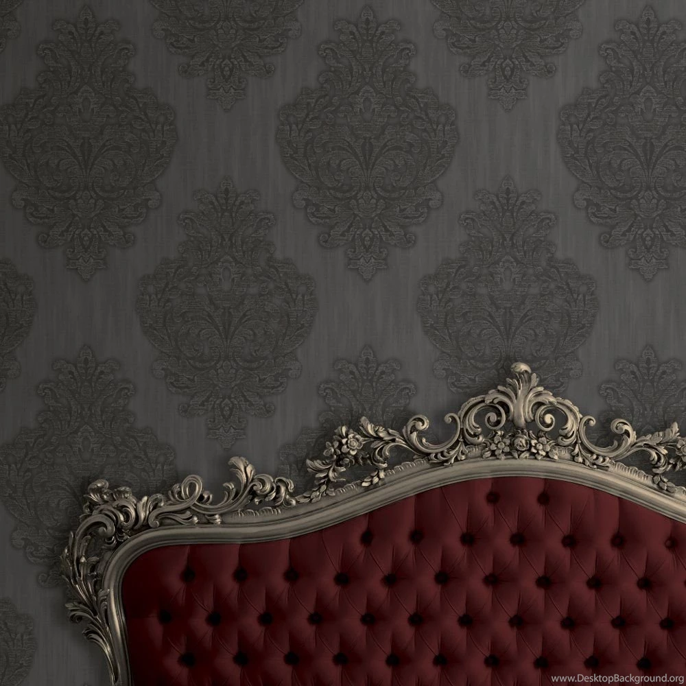 Direct Damask Motif Pattern Glitter Textured Vinyl Wallpapers J23610