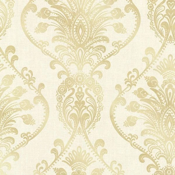 Noble Cream Ornate Damask Wallpapers From The Avalon Collection By ...