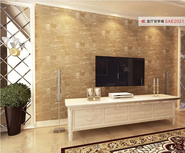 Vintage 3D Wallpapers Modern Pattern Simulation Stone Restaurant TV ...