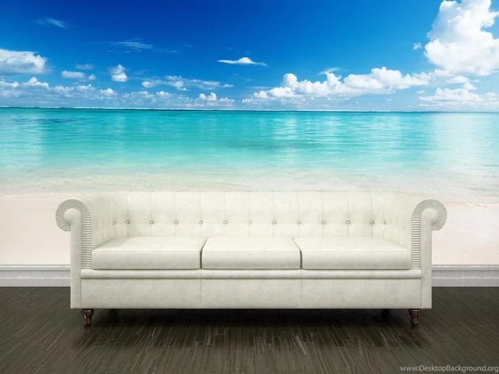 Bedroom Ideas With Tropical Paradise At Maldives Wall Mural ...