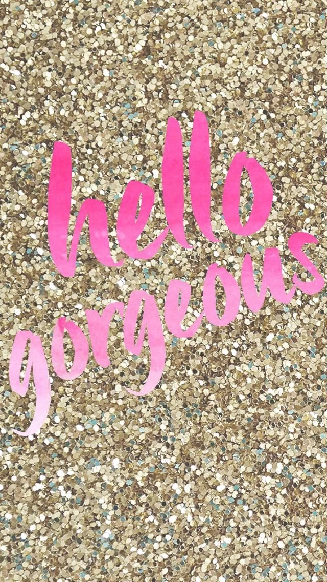 Gold Pink Hello Gorgeous Iphone Phone Backgrounds Wallpapers Lock ...