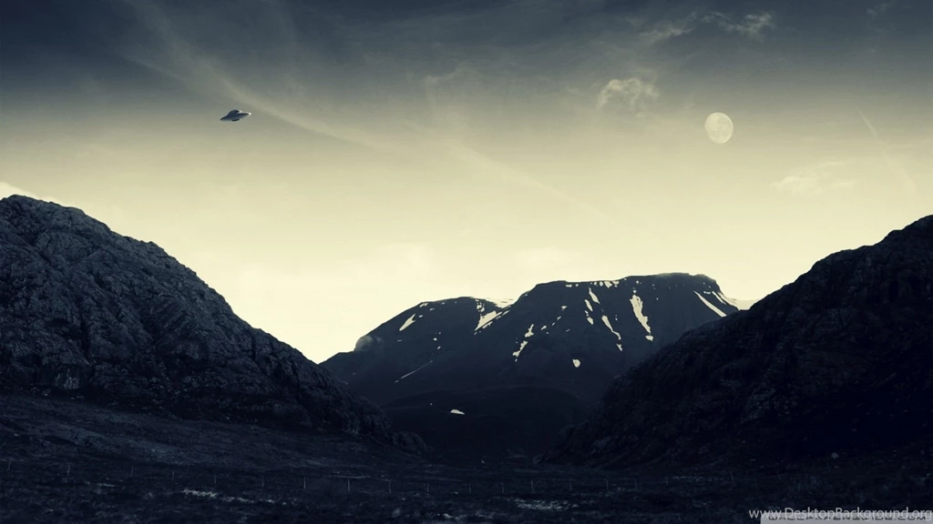 Mountains Nature Flying Ufo Wallpapers