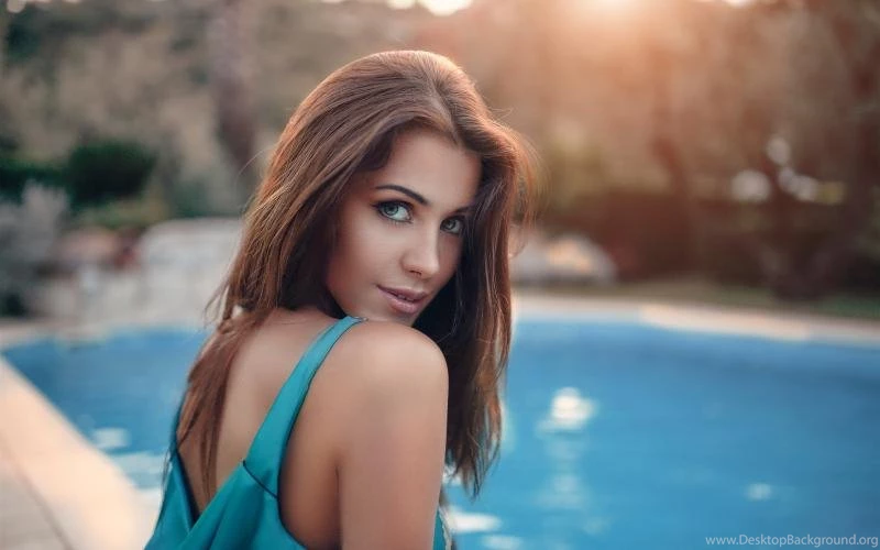 Sweet Girl Look Back, Pool, Sun Wallpaper,Sweet HD Wallpaper,Girl ...