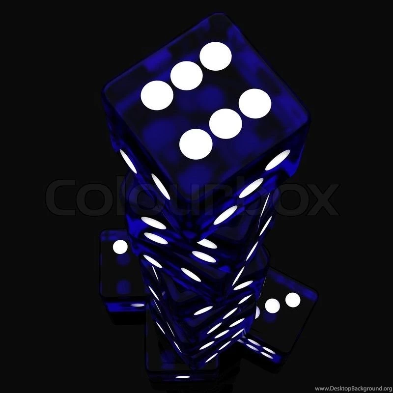 3D Rendered Rolling Dice On Blac Backgrounds