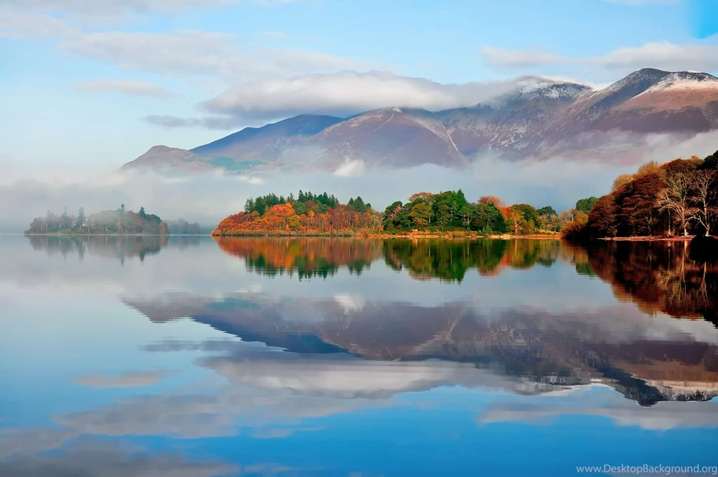 Forest Mountains Sky Autumn Lake Clouds Reflection Wallpapers ...
