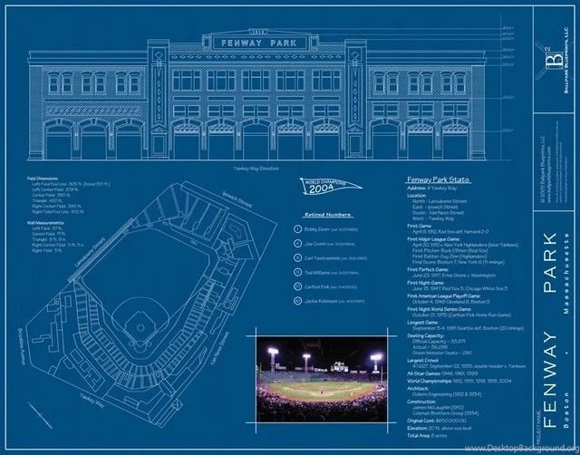 Fenway Park Wall Mural   Contemporary   Wallpapers   By Murals Your Way