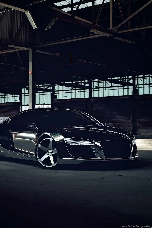 Download Wallpapers 640x960 Audi, R8, Chrome, Black, Cw 5, Matte ...