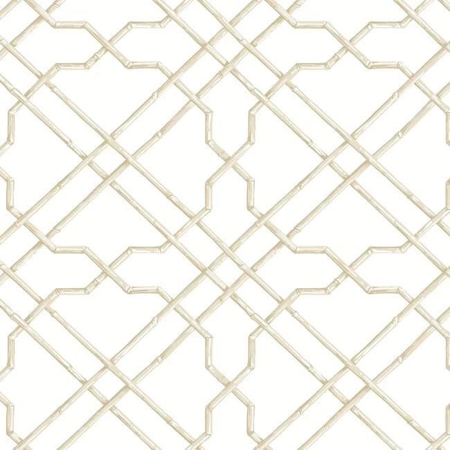 AB1822 Black & White Bamboo Trellis Wallpapers By York