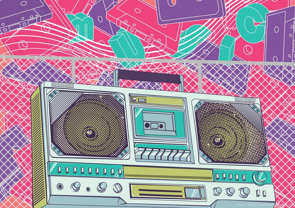 Boombox Flat & Minimalis Desgign Wallpapers