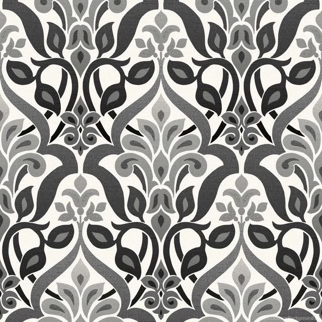 2535 20648 Fusion Ombre Damask Black And White Art Deco Wallpapers ...